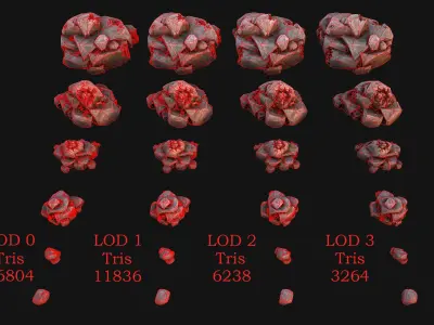 Stones and Rocks Stylized Pack Low-poly 3D model