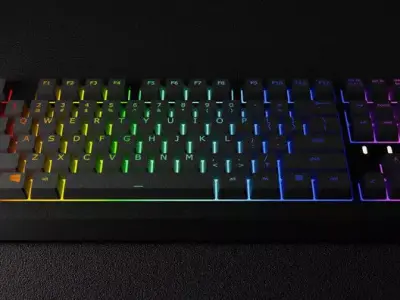 Office and Gaming Keyboard Low-poly 3D model