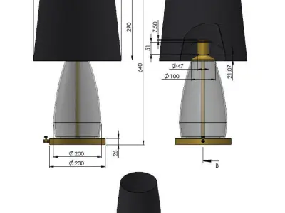 Table lamp sku 32016 Free 3D model