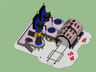 Red Alert 2 Allied Construction Yard 3D model