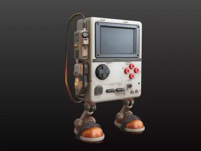 Futuristic Console Bot STL Robotic Character 3D Model 3D print model