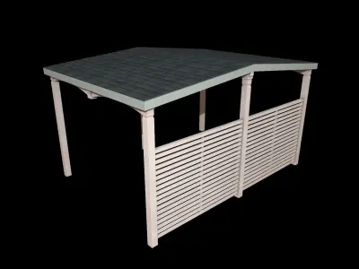 garage Low-poly 3D model shop