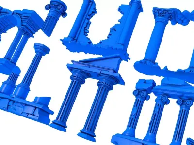 Ancient ruins - column - Ancient column - classic stone  3D print model