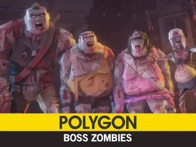 POLYGON Boss Zombies Low-poly 3D model