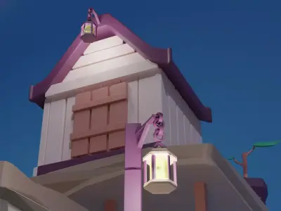  Small island and shack Low-poly 3D model