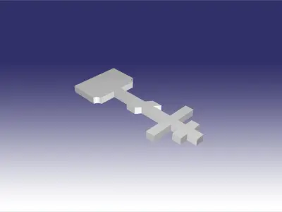 headstone cross 3 line 3D model