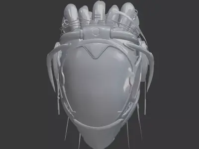 Sci Fi Combat Helmet 3D Printable  3D print model