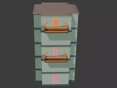 3D building 3D model