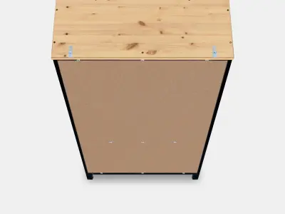 HEMNES Glassdoor cabinet with 3 drawers 3D model