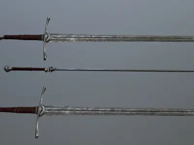 Ruin set Low-poly 3D model