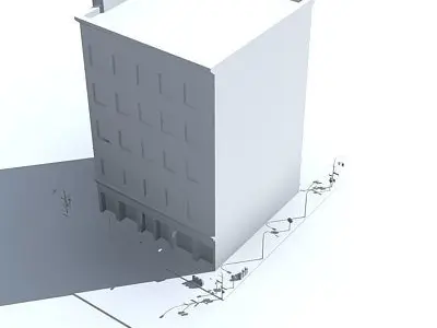 Low poly city block 19 Low-poly 3D model