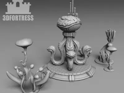 Zombie octopus alien 3D print model