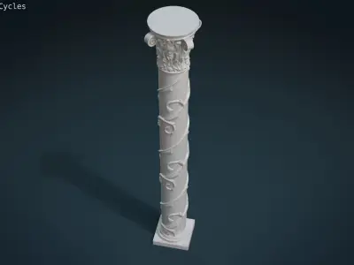 Printable  Column Pillar 3D print model