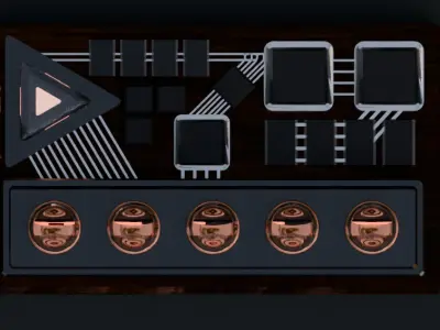 Animated Nixie Tube 3D model