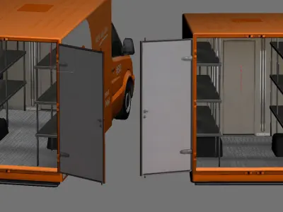 Volkswagen TNT animated  Low-poly 3D model