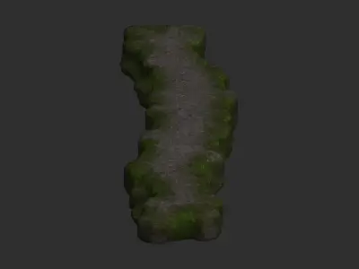 Rock Walkway 2 - Moss 1 Low-poly 3D model