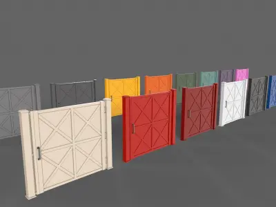 PBR Metal Gate A 3D Model Pack