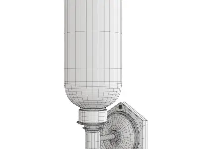 Pair of Nickel Charles Edwards sconce Low-poly 3D model