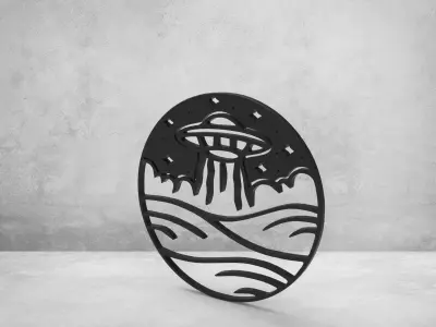 FREE UFO WALL DECOR Free 3D print model