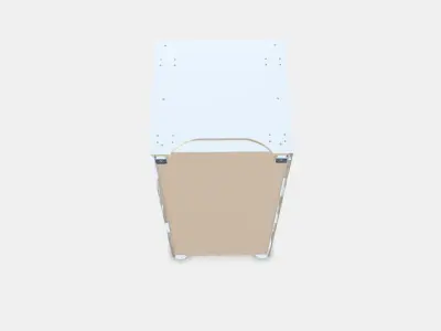METOD High cabinet frame for fridge-oven 1 Low-poly 3D model