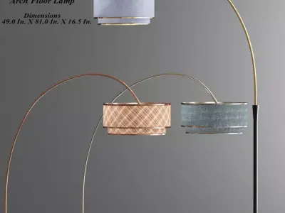 Carson Carrington Flam Arch Floor Lamp 3D model