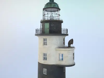 Lighthouse Aniva WithLods Low-poly 3D model