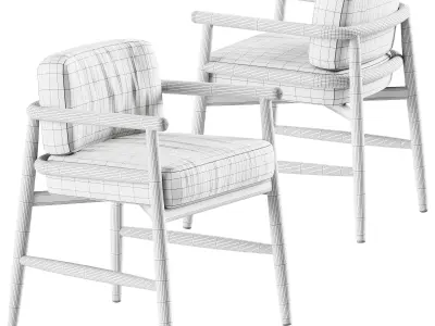 Armchair Teresina by Meridiani 3D model