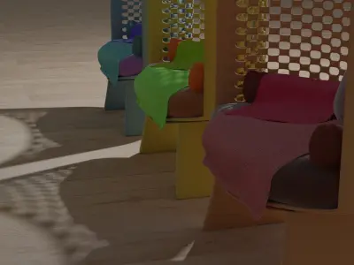3 Garden chair collection 3D model