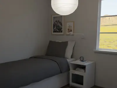 Single Bed IKEA BRIMNES 3D model