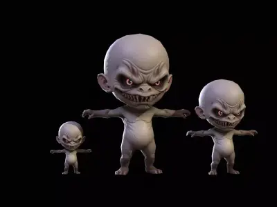 ChibiManiac3Pack1 Low-poly 3D model