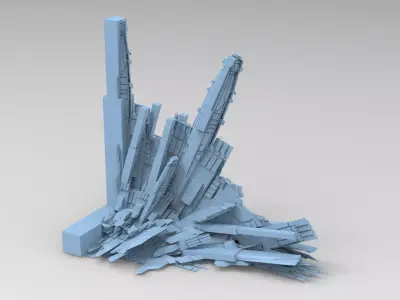 Sci fi Scorpion Claw rock 4 3D model