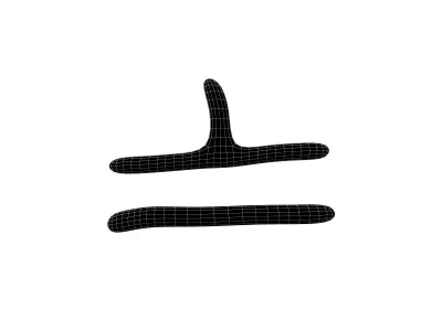 Suzhou Numerals Seven V1 002 Low-poly 3D model