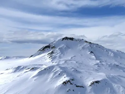 Snow Mountain 14 Low-poly 3D model