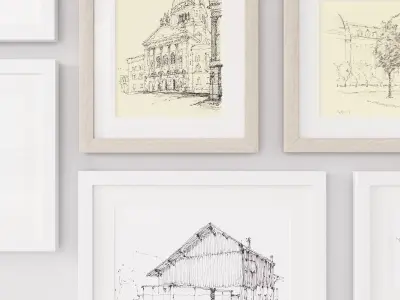 Picture Frames Sketch 3D model