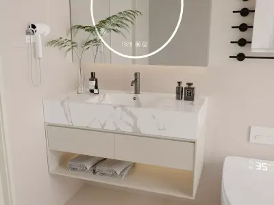 Modern Smart Bathroom 3D model