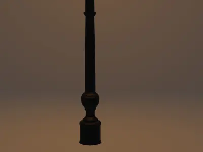 Lantern in the park with light PBR Game-ready Low-poly 3D model buy
