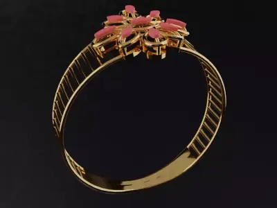 Flower Ring Light weight Free 3D print model