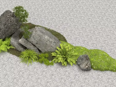 Landscape Installations of Bryophyte Plants 3D model