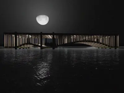 Modern Multipurpose Outdoor Space - Pavillion 3D model