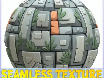 Stylized Stone Floor Seamless Texture Texture 6