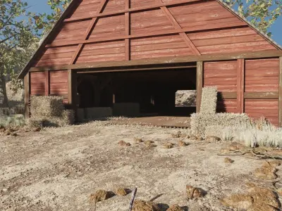 Barn Scene 3D model