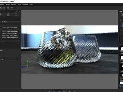 GLASS OF WHISKEY 3D print model