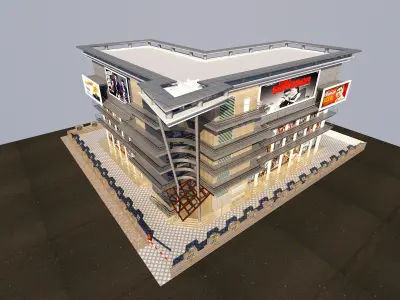 Mall Building for Visualizations 3D model