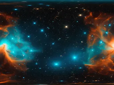 HDRI Space Nebula Low-poly 3D model