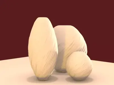 triptych vases 3D model