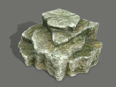 Rock Set Low-poly 3D model 35