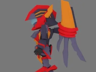 Super Mecha 18 - Jardean of Code Name M444R Low-poly 3D model