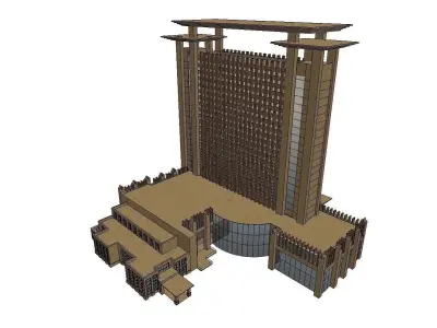 vacation spot-Resort-Fashion Leisure Hotel-0219 3D model