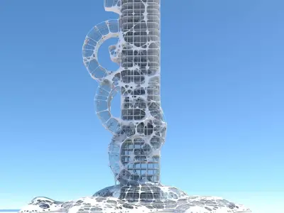 Futuristic Skyscraper 991 3D model