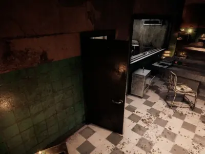 Metal Door Free low-poly 3D model